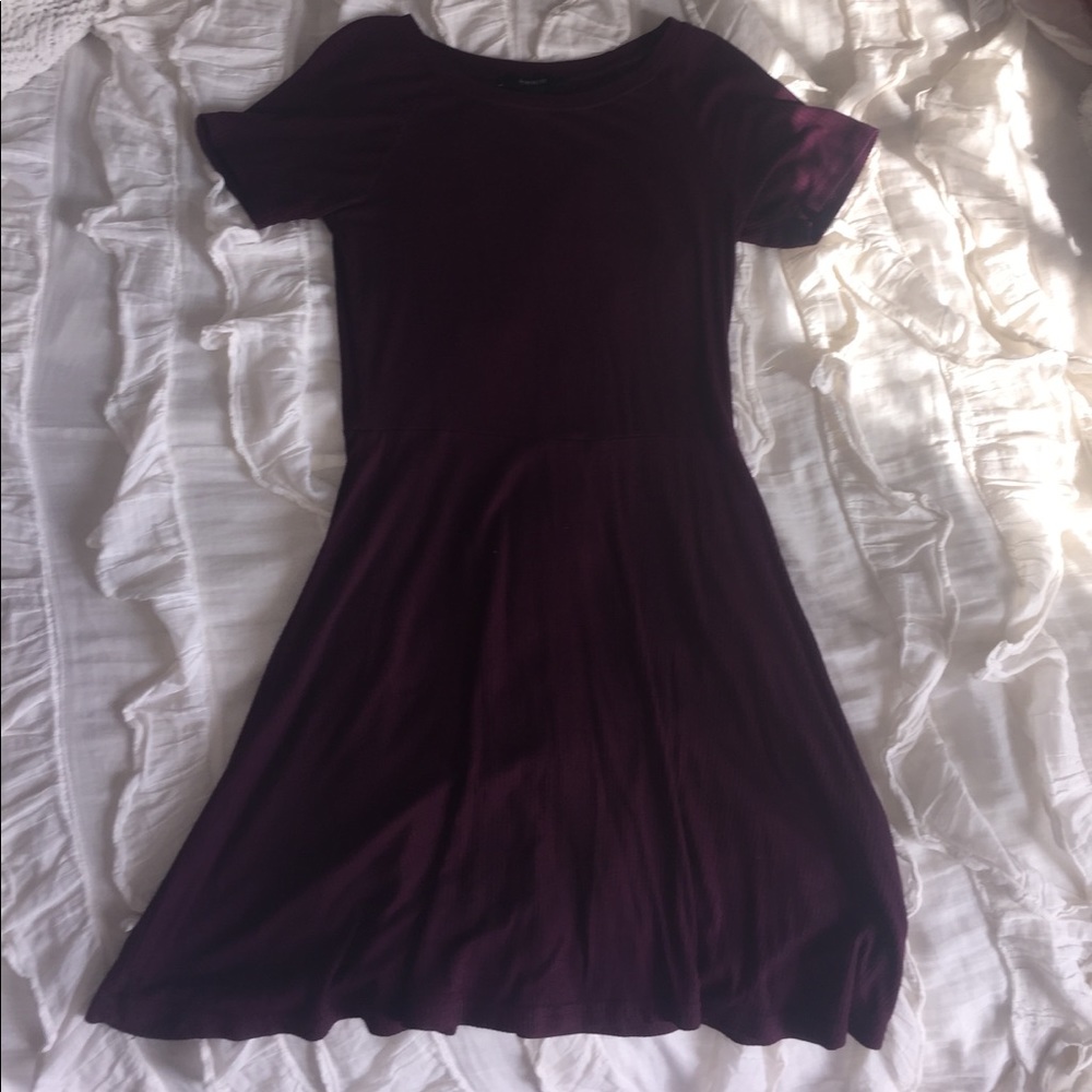 Wine Colored Forever 21 Skater Dress